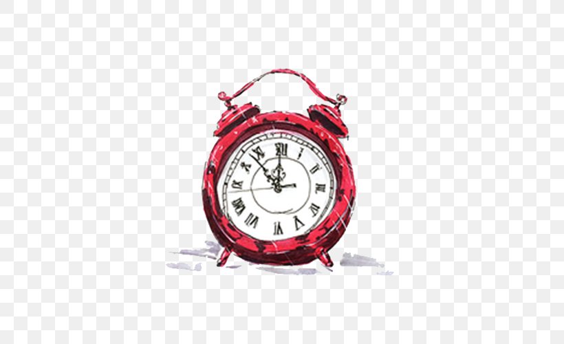 Alarm Clock Red Illustration, PNG, 500x500px, Alarm Clock, Aiguille, Alarm Device, Brand, Clock Download Free