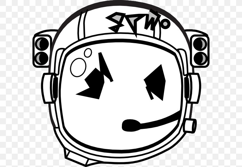 Astronaut Space Suit Outer Space Clip Art, PNG, 600x565px, Astronaut, Area, Black And White, Drawing, Facial Expression Download Free