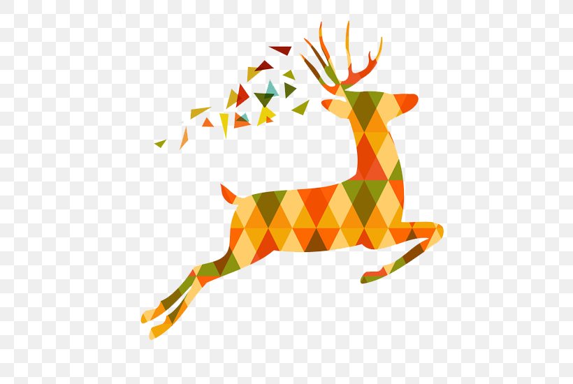 Deer Cartoon Painting Clip Art, PNG, 550x550px, Deer, Antler, Art, Cartoon, Geometric Abstraction Download Free