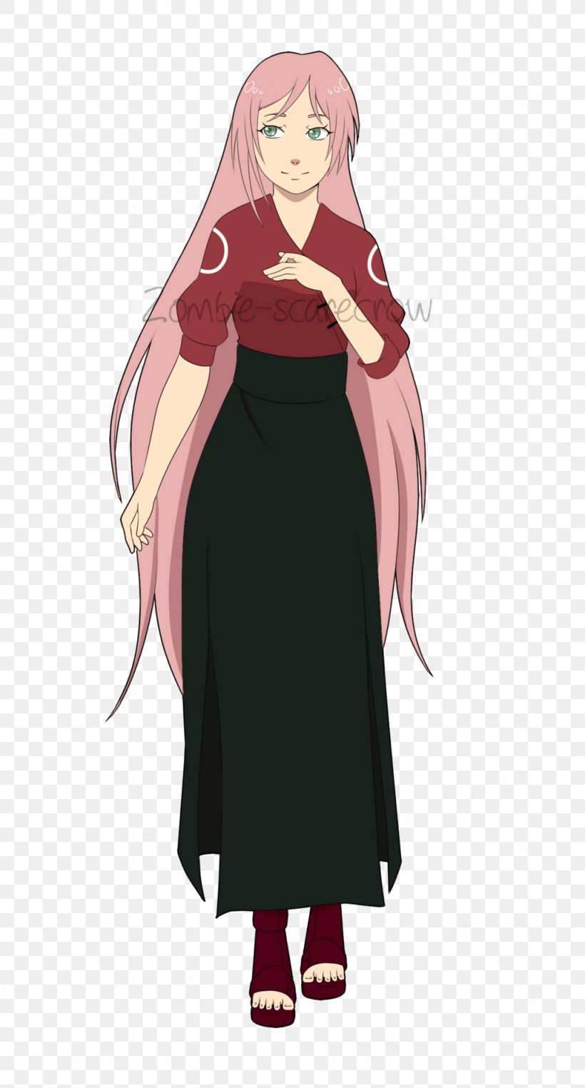 Sakura Haruno Naruto Character Fan Fiction Cherry Blossom, PNG, 1024x1905px, Watercolor, Cartoon, Flower, Frame, Heart Download Free