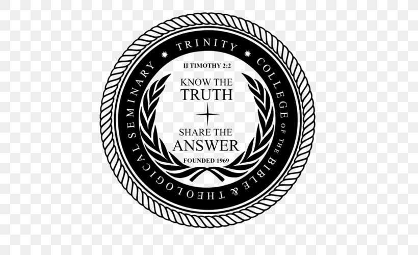 Trinity College Of The Bible And Theological Seminary Theology Doctor Of Ministry Doctor Of Philosophy Christianity, PNG, 500x500px, Theology, Academic Degree, Badge, Black And White, Brand Download Free