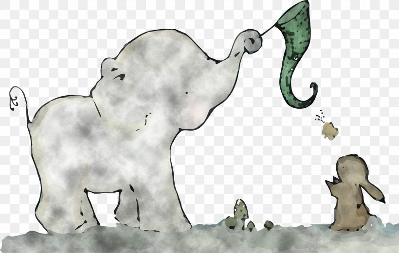 Indian Elephant, PNG, 3575x2274px, Baby Elephant, Animal Figure, Baby Rabbit, Drawing, Elephant Download Free