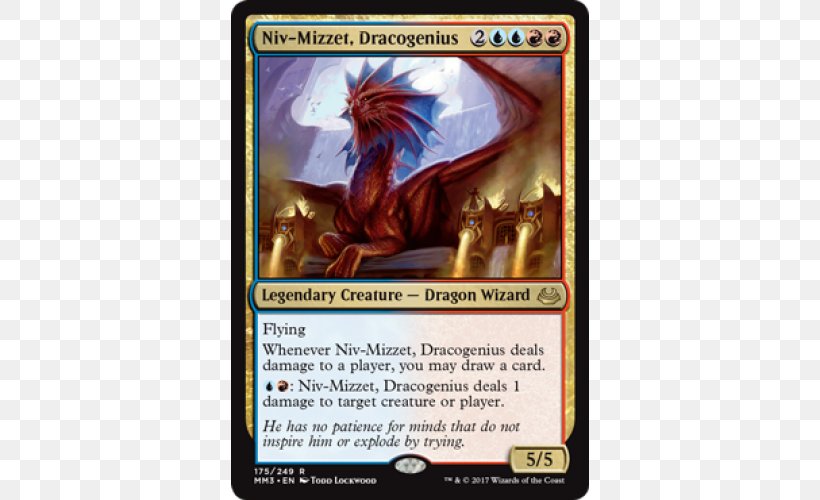 Magic: The Gathering Commander Niv-Mizzet, Dracogenius Return To Ravnica Playing Card, PNG, 500x500px, Magic The Gathering, Collectible Card Game, Command Tower, Commander 2017, Fictional Character Download Free