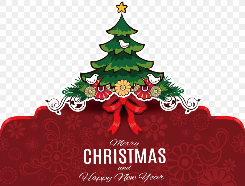 Merry Christmas Happy New Year, PNG, 3000x2284px, Merry Christmas, Bauble, Christmas Day, Christmas Tree, Conifers Download Free