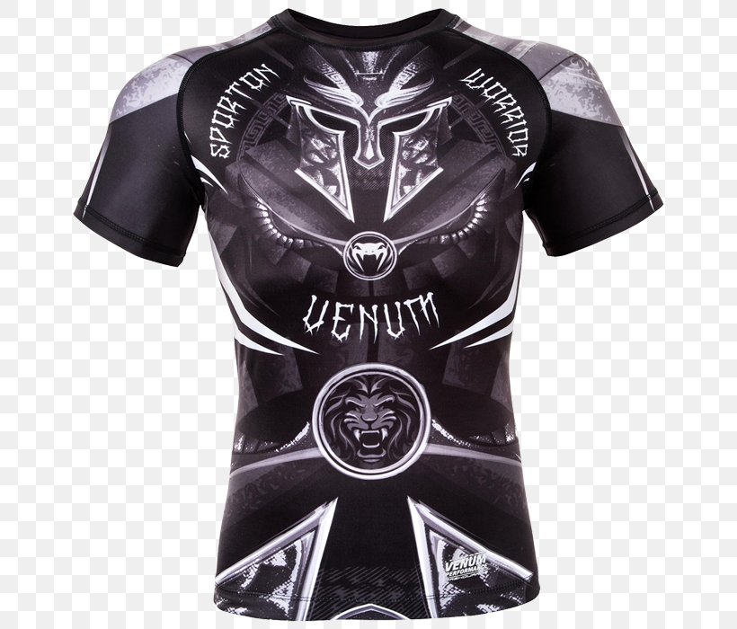 T-shirt Rash Guard Venum Boxing Sleeve, PNG, 700x700px, Tshirt, Black, Boxing, Brand, Brazilian Jiujitsu Download Free