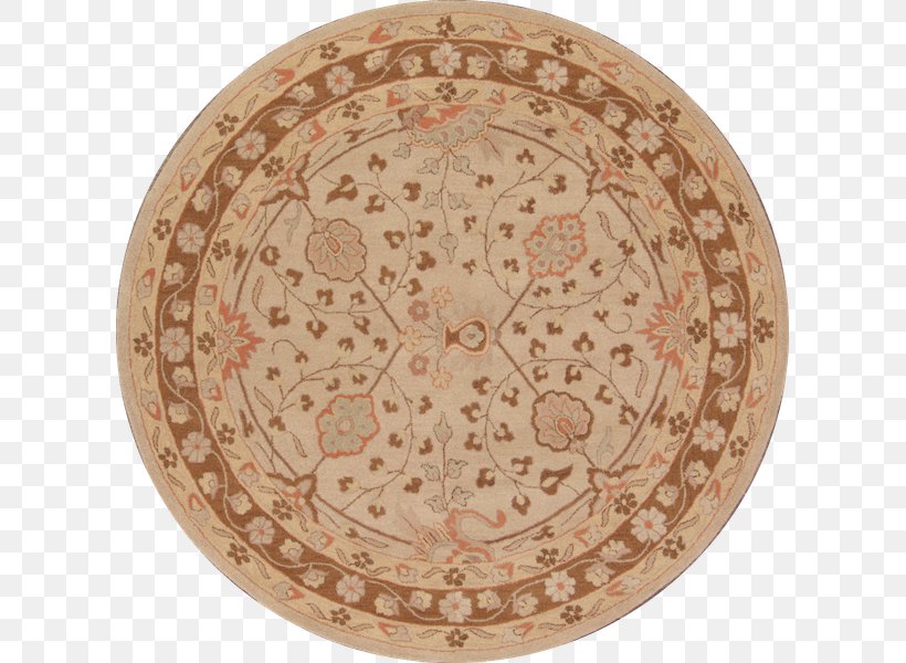 Agra Brown Ceramic Ushak Carpet Circle, PNG, 609x600px, Agra, Beige, Brown, Carpet, Ceramic Download Free