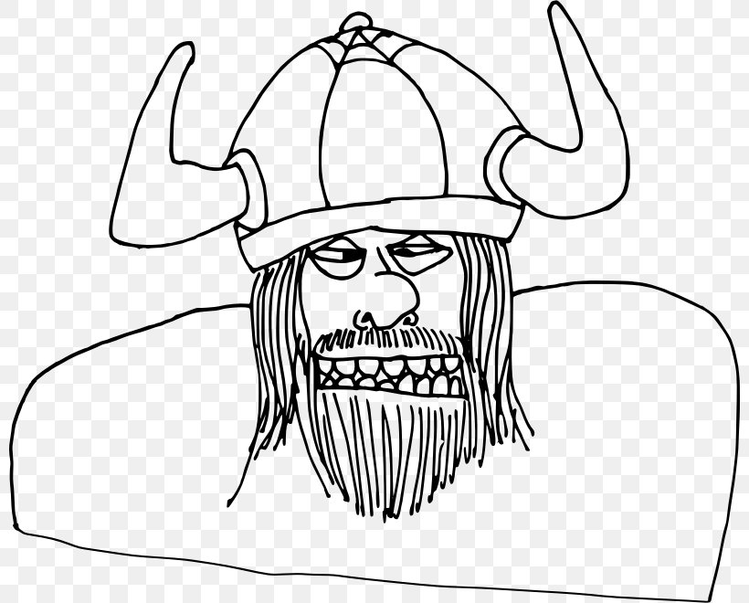 Viking Drawing Black And White Clip Art, PNG, 800x660px, Viking, Artwork, Black, Black And White, Bone Download Free