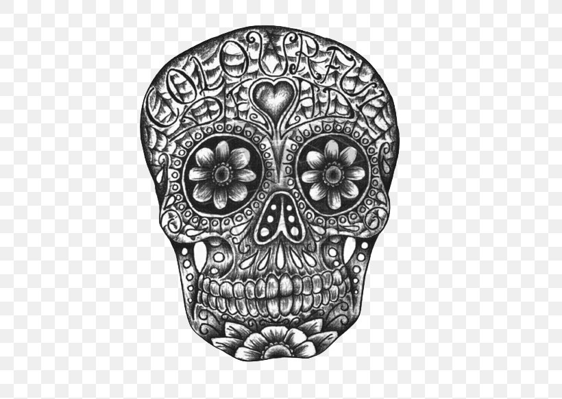 Calavera Skull Art Stencil, PNG, 500x582px, Calavera, Anger, Art, Black And White, Bone Download Free
