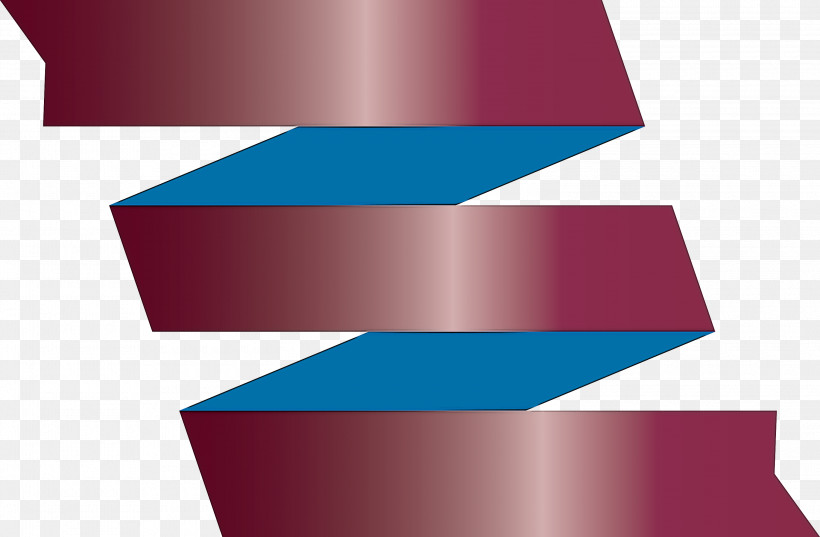 Ribbon Multiple Ribbon, PNG, 3000x1967px, Ribbon, Cylinder, Electric Blue, Line, Magenta Download Free