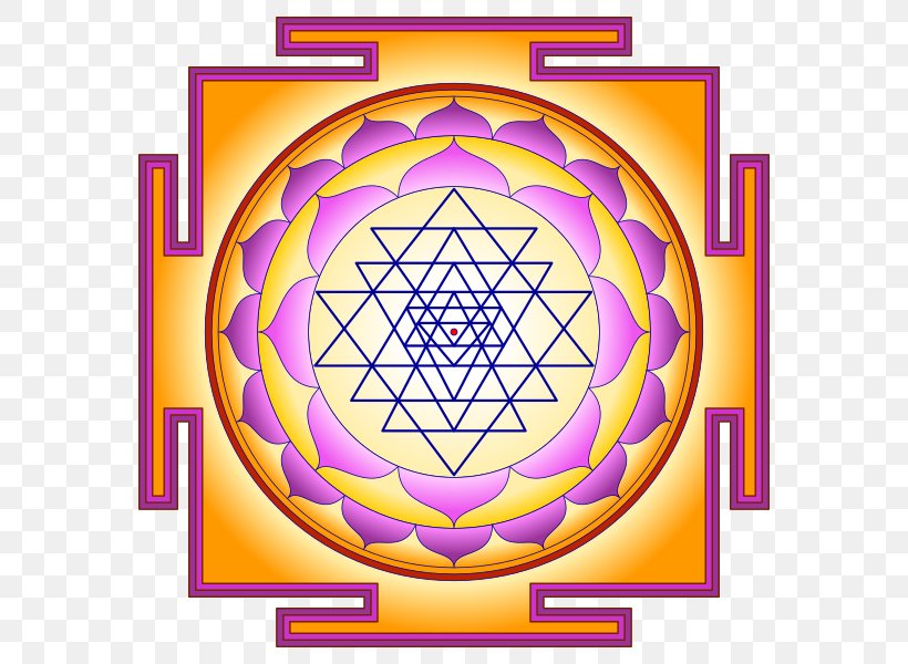 Sri Yantra Lakshmi Symbol, PNG, 600x600px, Yantra, Area, Chakra, Hinduism, Lakshmi Download Free