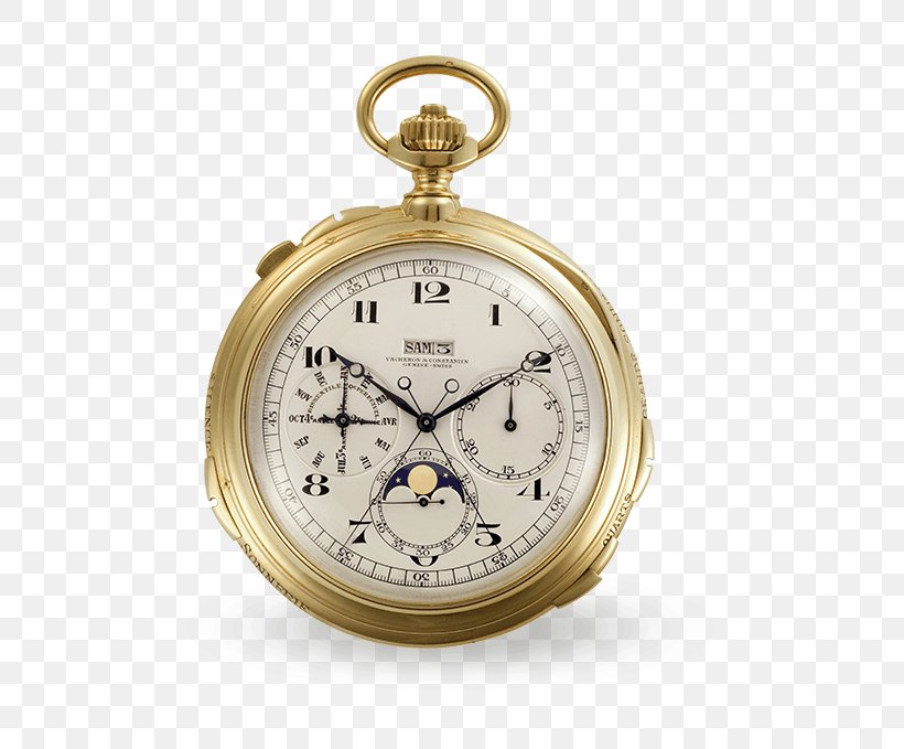 Clock Pocket Watch Vacheron Constantin Patek Philippe & Co., PNG, 575x679px, Clock, Brass, Chronometer Watch, Complication, Gold Download Free