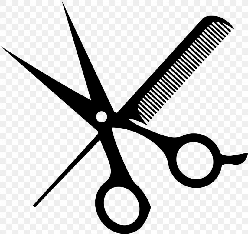 Comb Hairdresser Hair-cutting Shears Beauty Parlour Scissors, PNG, 981x924px, Comb, Barber, Beauty Parlour, Black And White, Cosmetics Download Free