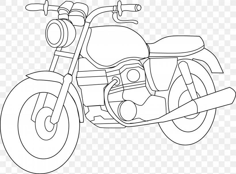 Motorcycle Harley-Davidson Drawing Clip Art, PNG, 6590x4855px, Watercolor, Cartoon, Flower, Frame, Heart Download Free