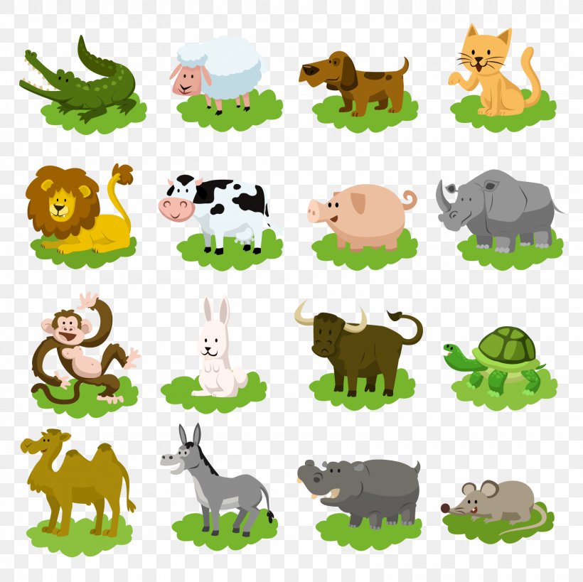 Cartoon Animal Illustration, PNG, 1600x1600px, Cartoon, Animal, Animal Figure, Cuteness, Drawing Download Free
