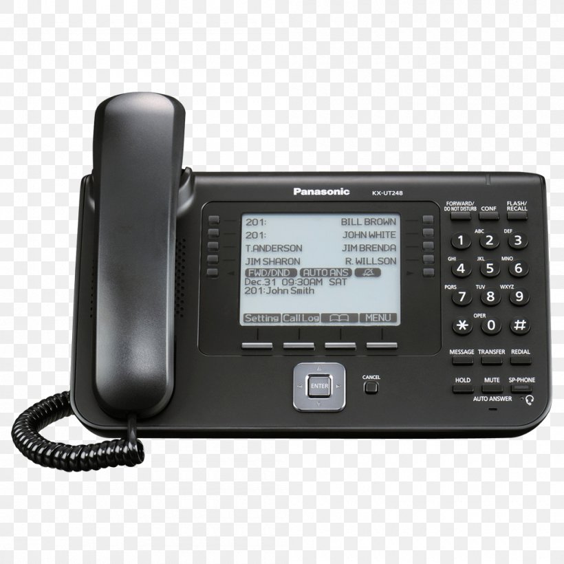 Panasonic KX-UT248NE Executive SIP Phone VoIP Phone Session Initiation Protocol Panasonic KX-UT248-B Executive Sip Phone, PNG, 1000x1000px, Panasonic, Answering Machine, Asterisk, Business Telephone System, Communication Download Free
