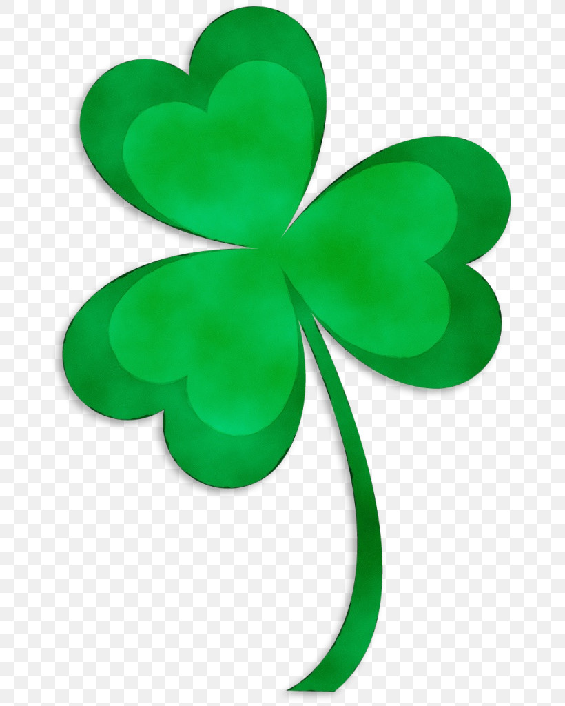 Shamrock, PNG, 680x1024px, Watercolor, Clover, Green, Leaf, Paint Download Free