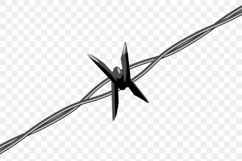 Barbed Wire Clip Art, PNG, 2000x1333px, Barbed Wire, Black And White, Cutting, Fence, Galvanization Download Free