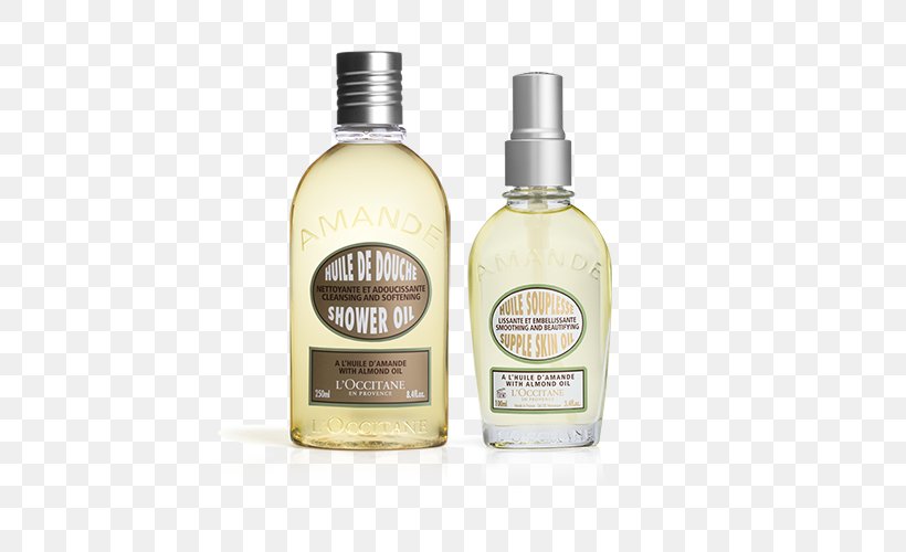 Lotion L'Occitane En Provence L Occitane Almond Shower Oil Cosmetics Moisturizer, PNG, 500x500px, Lotion, Avon Products, Beauty, Body Wash, Cosmetics Download Free