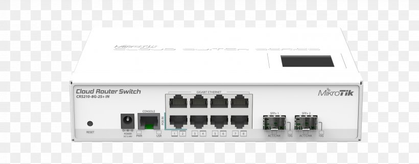 MikroTik Gigabit Ethernet Network Switch Router Small Form-factor Pluggable Transceiver, PNG, 2976x1169px, 10 Gigabit Ethernet, Mikrotik, Computer, Electronic Device, Electronics Accessory Download Free