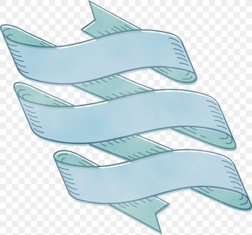 Aqua Turquoise Wing Font Fin, PNG, 3000x2804px, Ribbon, Aqua, Fin, Multiple Ribbon, Paint Download Free