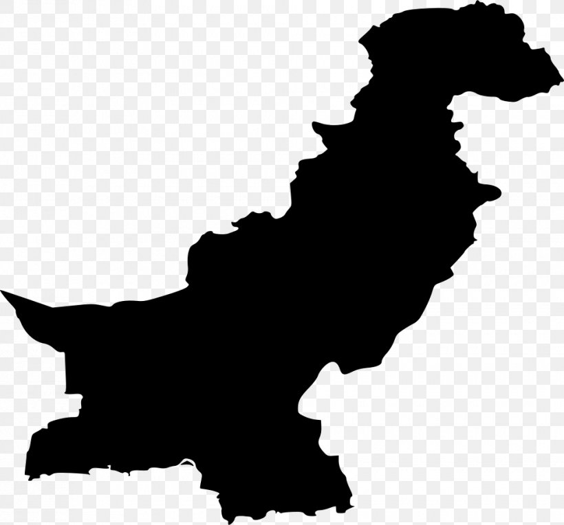 Flag Of Pakistan Blank Map Clip Art, PNG, 980x914px, Pakistan, Black, Black And White, Blank Map, Carnivoran Download Free