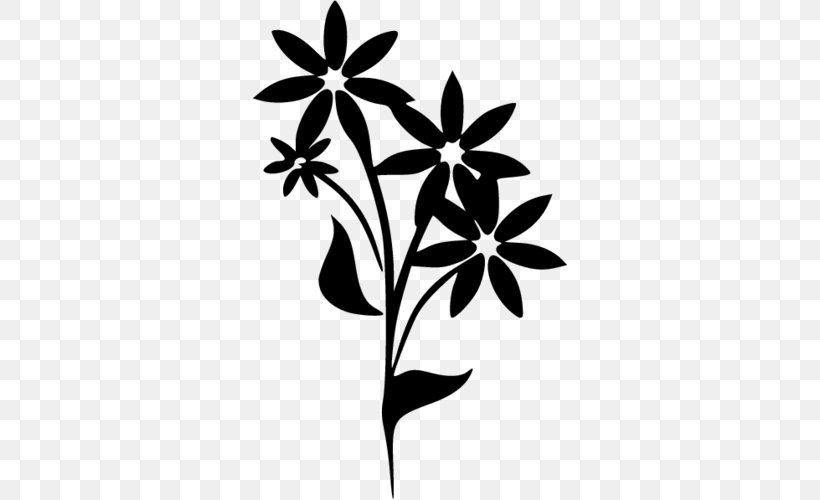 Wall Decal Sticker Flower, PNG, 500x500px, Wall Decal, Art, Black And White, Branch, Bumper Sticker Download Free