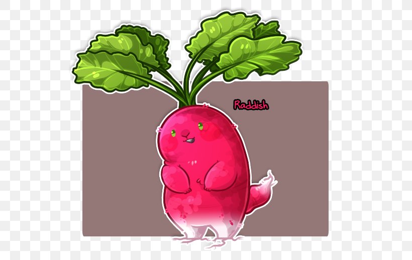 Radish Fruit Cassava Pink Potato Cartoon, PNG, 587x518px, Radish, Cartoon, Cassava, Deviantart, Flower Download Free