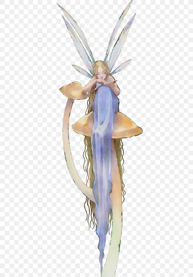 Figurine Wing Angel, PNG, 535x1177px, Watercolor, Angel, Figurine, Paint, Wet Ink Download Free