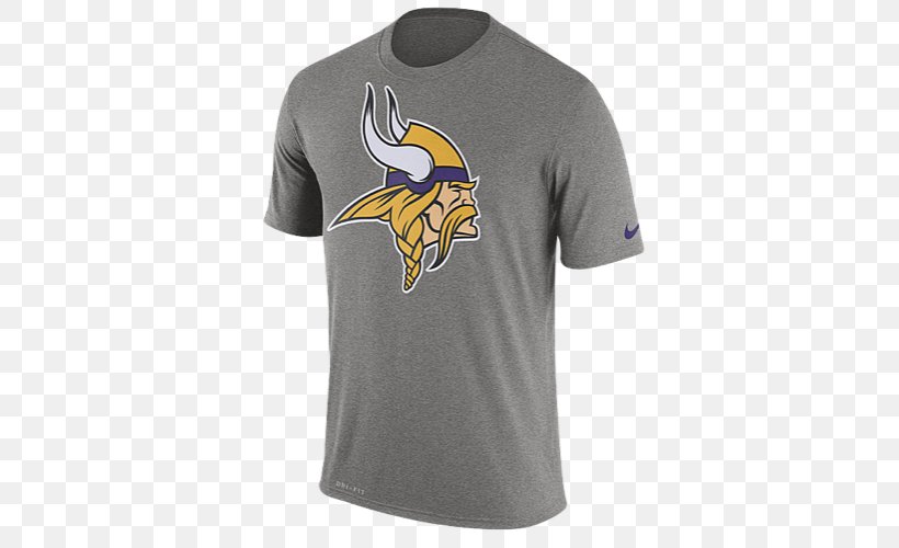 Minnesota Vikings T-shirt NFL Jersey, PNG, 500x500px, Minnesota Vikings, Active Shirt, American Football, Brand, Clothing Download Free