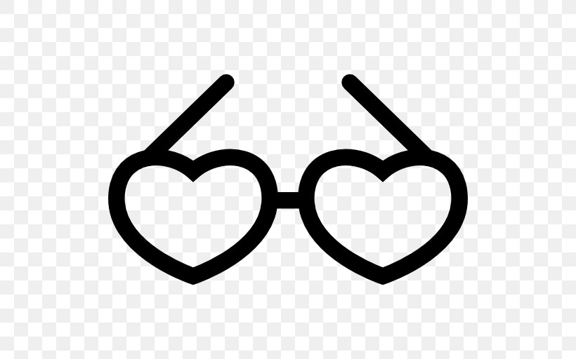 Sunglasses Heart, PNG, 512x512px, Sunglasses, Black And White, Body Jewelry, Eyewear, Glasses Download Free