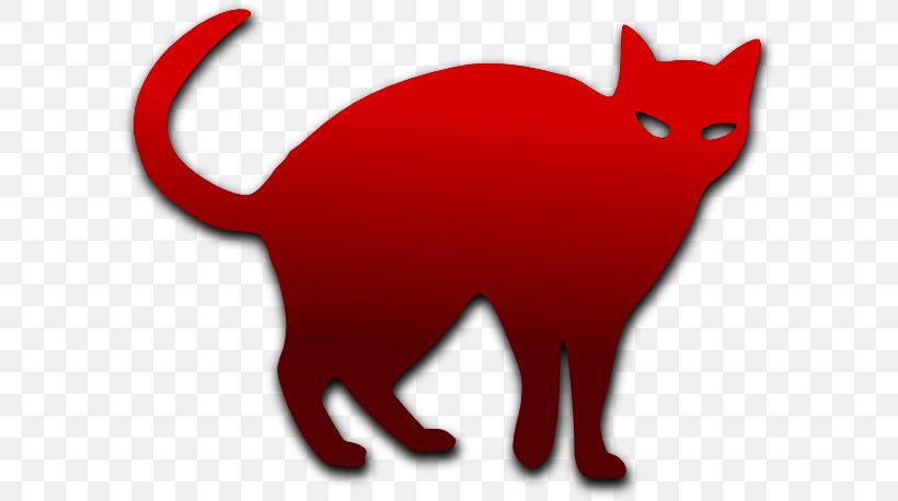 Black Cat Kitten Red Clip Art, PNG, 600x458px, Cat, Big Cat, Black, Black Cat, Carnivoran Download Free