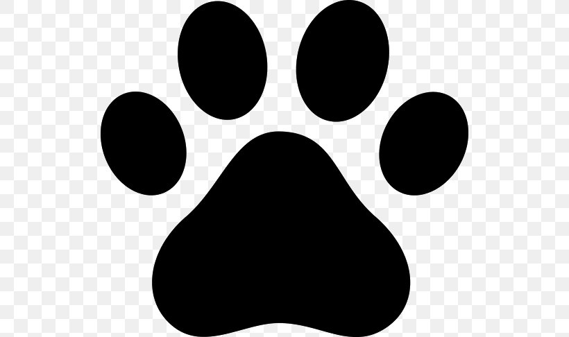 Dog Cat Paw Puppy Clip Art, PNG, 530x486px, Dog, Animal, Animal Track, Black, Black And White Download Free