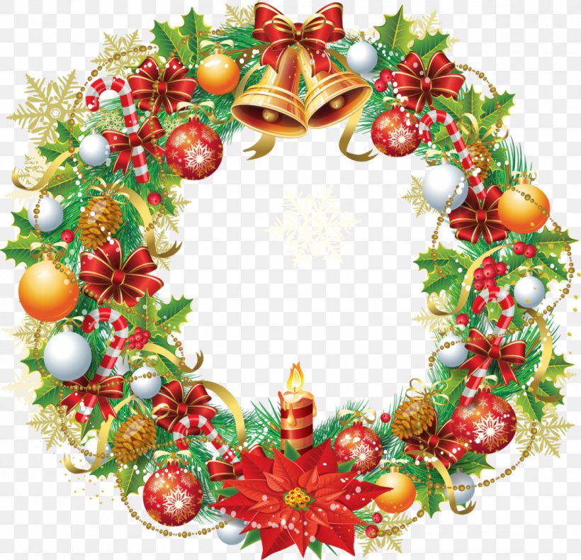 Santa Claus Christmas Wreath Garland, PNG, 1121x1080px, Santa Claus, Animation, Cartoon, Christmas, Christmas Decoration Download Free