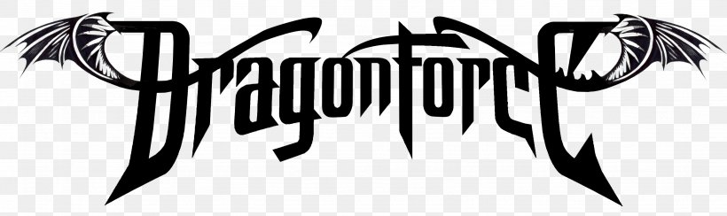 DragonForce Logo Black Metal Heavy Metal Power Metal, PNG, 3073x916px, Dragonforce, Album, Black And White, Black Metal, Fictional Character Download Free