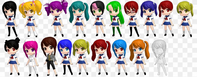 Yandere Simulator MikuMikuDance Hatsune Miku Vocaloid, PNG, 3260x1280px, Watercolor, Cartoon, Flower, Frame, Heart Download Free
