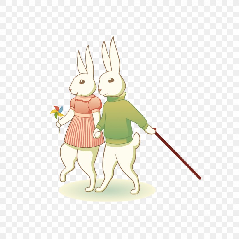 Easter Bunny European Rabbit Hare Illustration, PNG, 1042x1042px, Easter Bunny, Art, Cartoon, Easter, European Rabbit Download Free