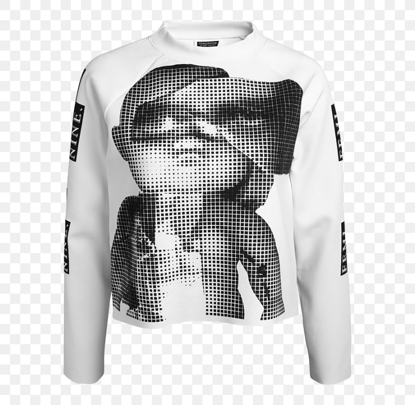 Long-sleeved T-shirt Long-sleeved T-shirt Shoulder White, PNG, 800x800px, Sleeve, Black, Black And White, Brand, Long Sleeved T Shirt Download Free