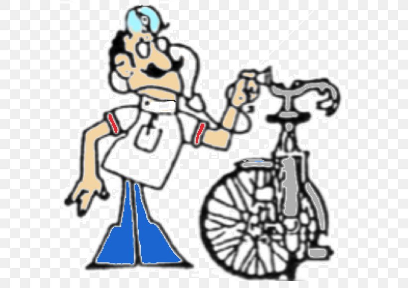 The Bicycle Doctor Cartoon Clip Art Drawing, PNG, 580x580px, Bicycle, Animation, Cartoon, Cycling, Drawing Download Free