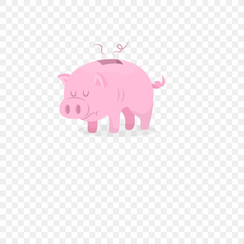 Piggy Bank, PNG, 1024x1024px, Pig, Bank, Designer, Drawing, Flat Design Download Free