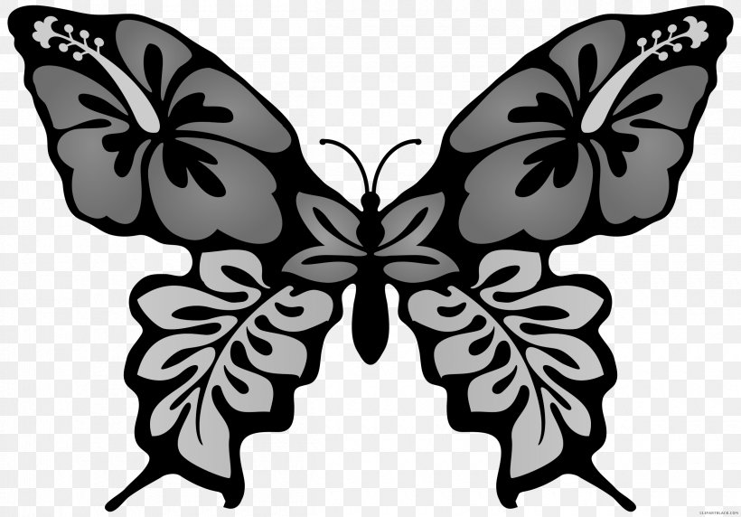 Butterfly Drawing Clip Art Image, PNG, 2400x1675px, Butterfly, Art, Arthropod, Black And White, Brush Footed Butterfly Download Free