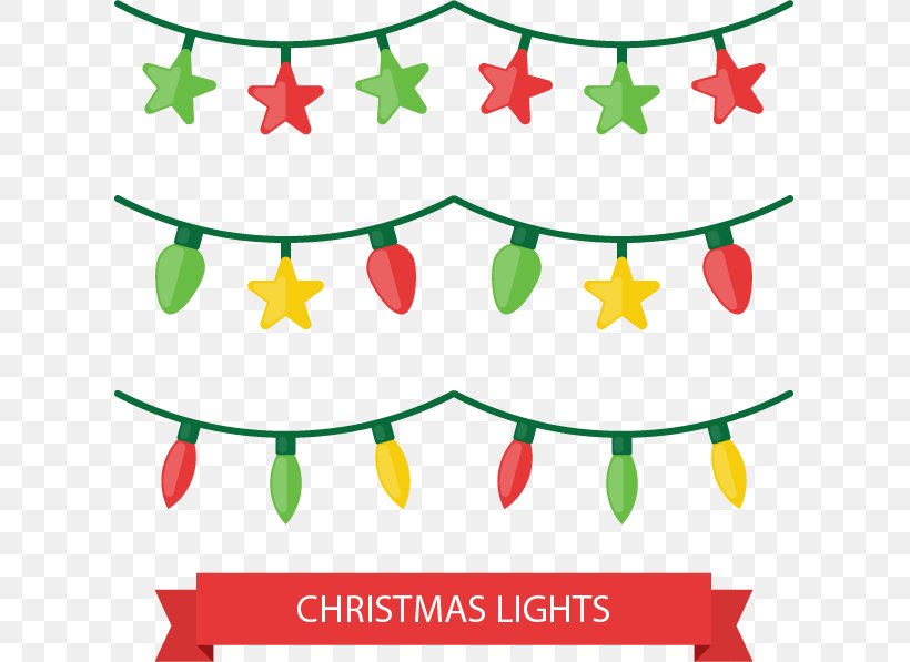 Christmas Lights Euclidean Vector Christmas Lights, PNG, 613x597px, Light, Area, Artwork, Border, Branch Download Free