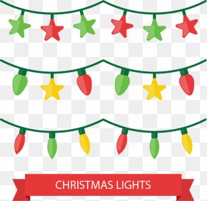 Three Rows Of Holiday Lights - Christmas Lights Euclidean Vector Christmas Lights PNG