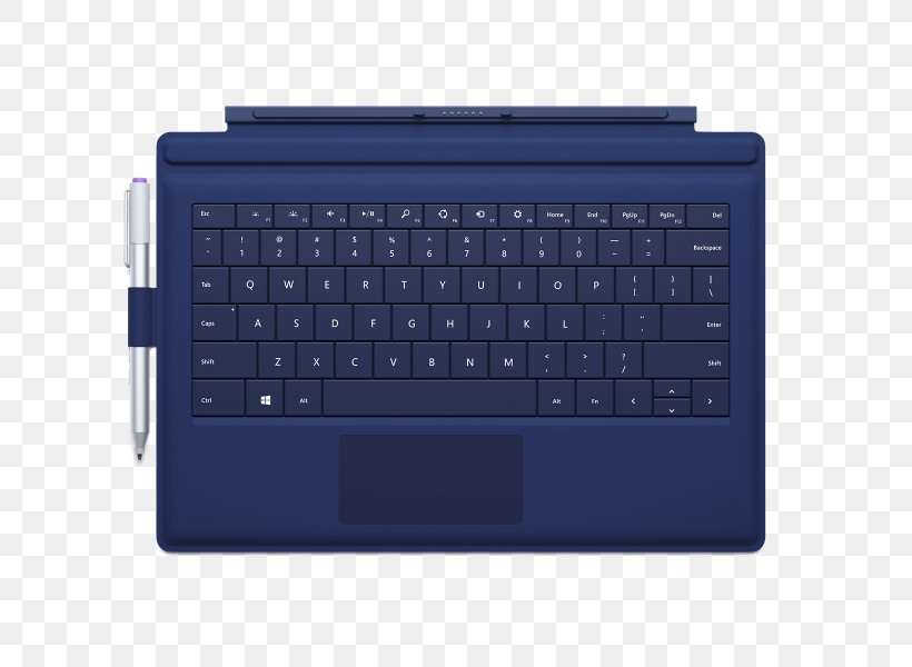 Computer Keyboard Touchpad Laptop Surface Numeric Keypads, PNG, 600x600px, Computer Keyboard, Computer, Computer Accessory, Computer Component, Electric Blue Download Free