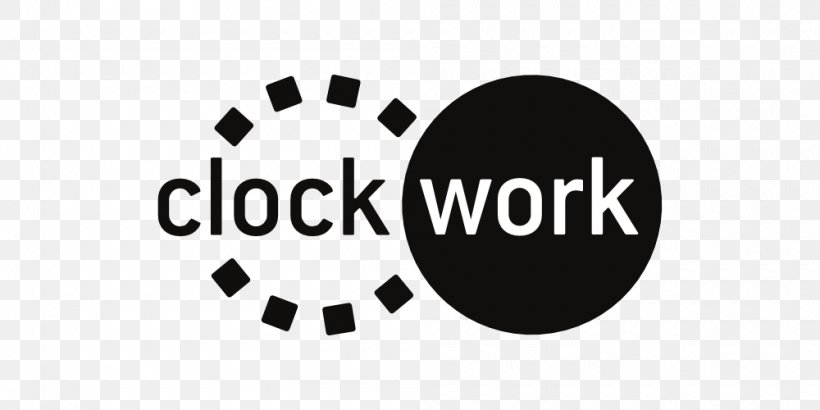 Clockwork Logo Brand Product Design Font, PNG, 1000x500px, Clockwork, Black, Black And White, Black M, Brand Download Free