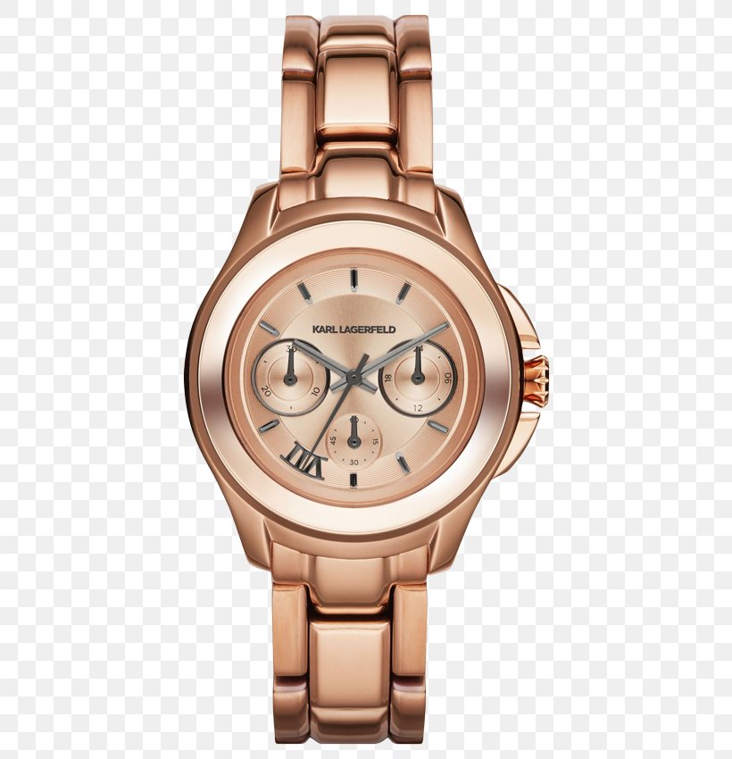 Watch Strap Bracelet ✅ Karl Lagerfeld Seven KL2408 Karl Lagerfeld Klassic Rose S/Steel Chrono, PNG, 600x850px, Watch, Beige, Bracelet, Brand, Brown Download Free