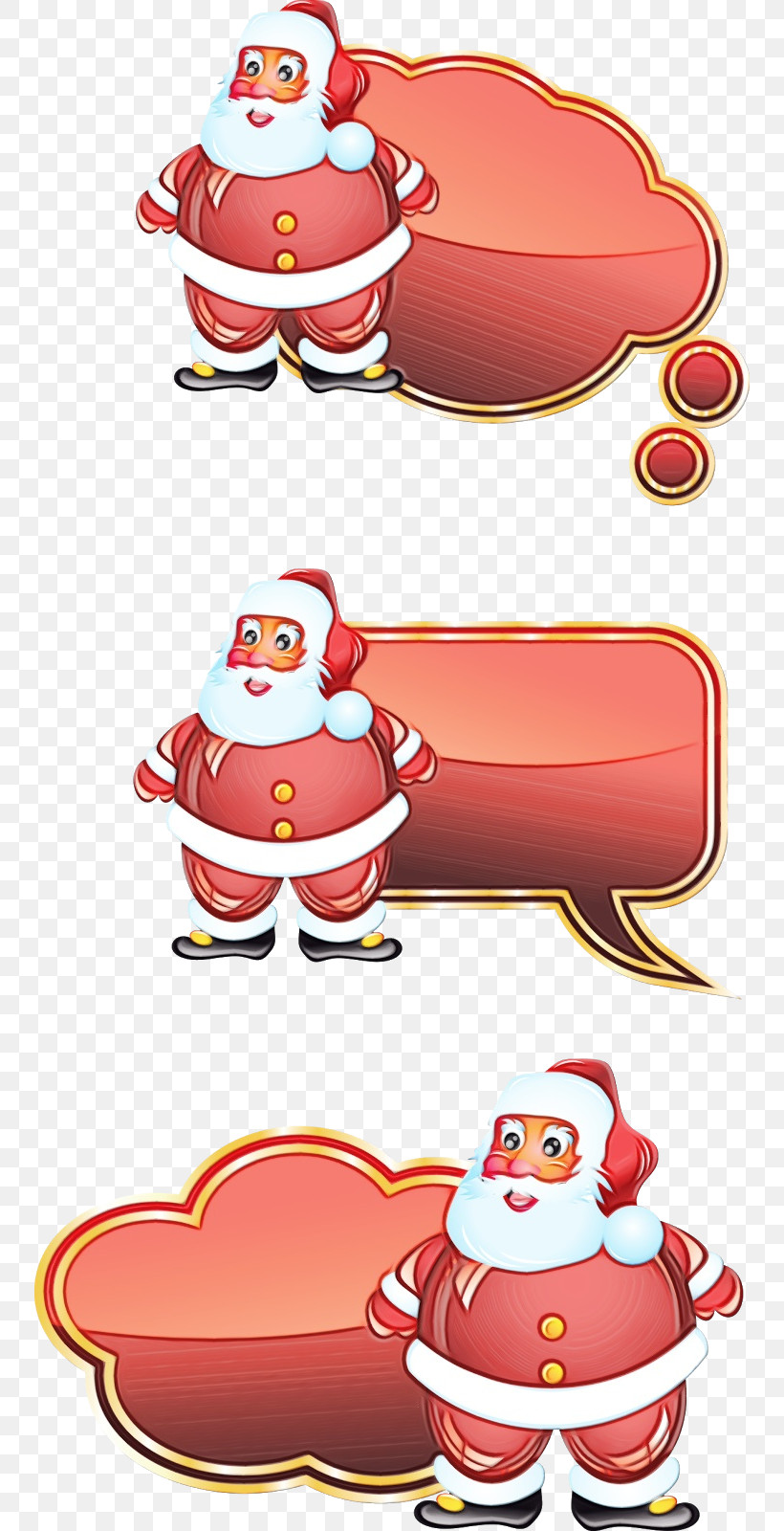 Santa Claus, PNG, 748x1600px, Watercolor, Cartoon, Christmas, Paint, Santa Claus Download Free