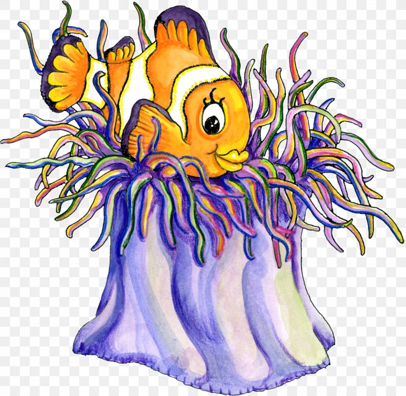 Clownfish Clip Art Image Cartoon, PNG, 1466x1432px, Watercolor, Cartoon, Flower, Frame, Heart Download Free