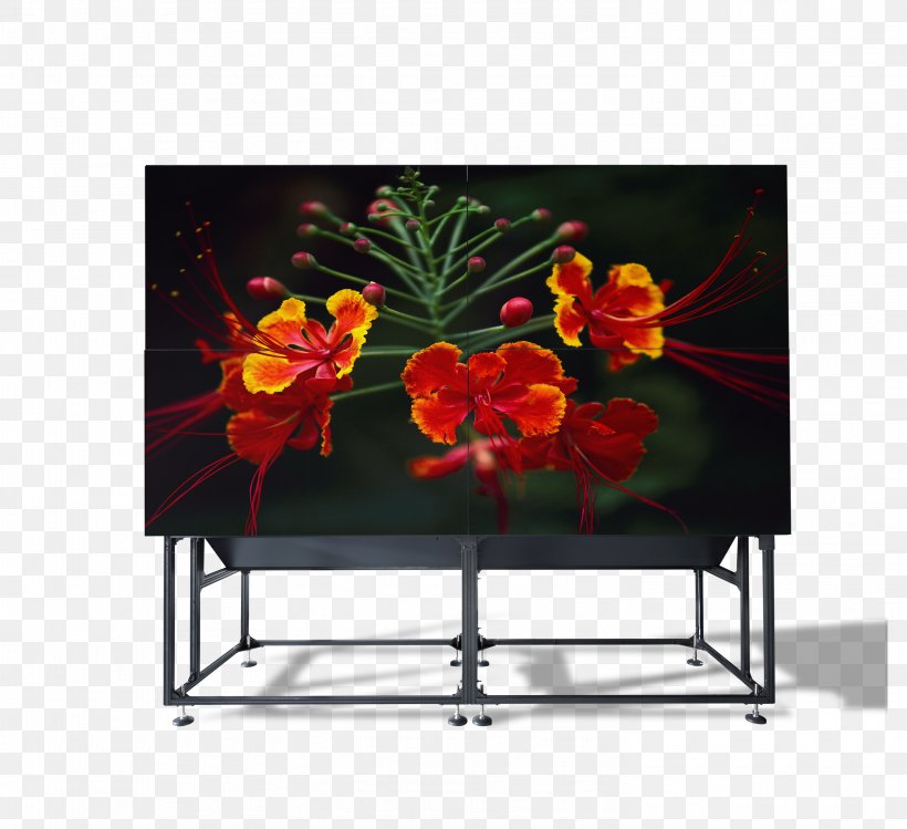 Video Wall Barco Rear-projection Television Digital Light Processing Multimedia Projectors, PNG, 2953x2700px, Video Wall, Artificial Flower, Barco, Computer Monitors, Contrast Download Free