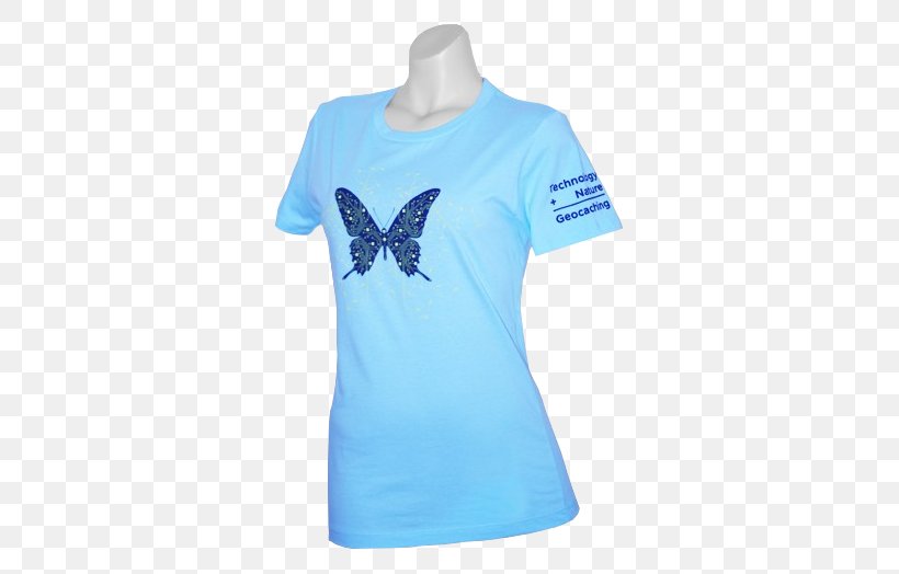 T-shirt Sleeve Product Neck, PNG, 524x524px, Tshirt, Active Shirt, Aqua, Blue, Clothing Download Free