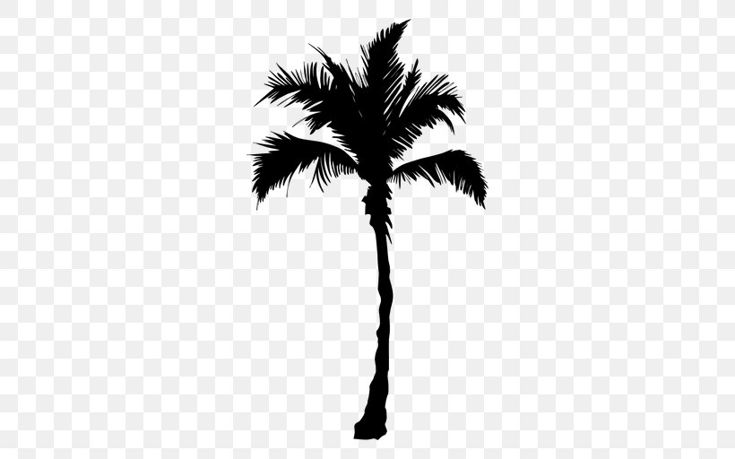 Tree Arecaceae Clip Art, PNG, 512x512px, Tree, Arecaceae, Arecales, Black And White, Borassus Flabellifer Download Free